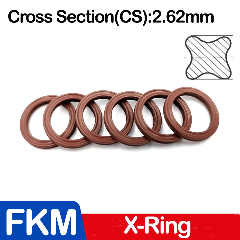 

WD CS 2.62mm,FKM X-Ring,Four Lip Seal Ring,Fluoro Rubber,for Hydraulic Cylinders,Pistons,Piston rods.Inner Diameter1.2-247.32mm