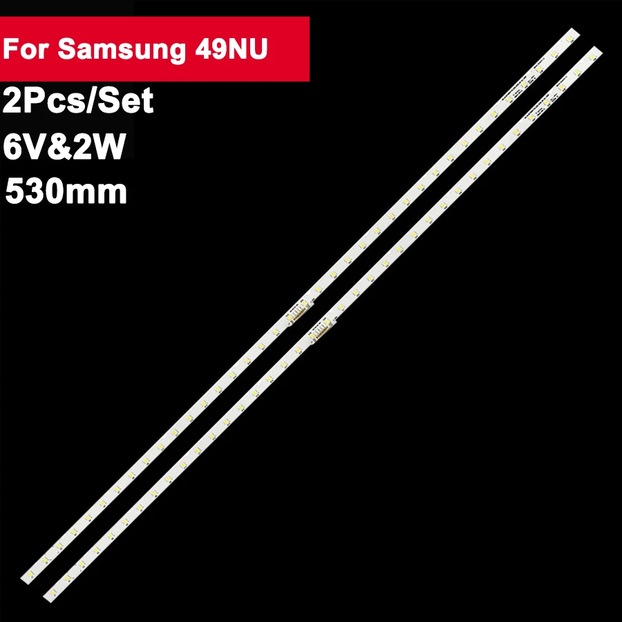 

2pcs 530mm 38led For Samsung 49NU7300 UN49NU7100 UE49NU7300U UE49NU7140 UE49NU7100 JLE490K2330-408BS-R7P-M-HF AOT-49-NU7300-2X38