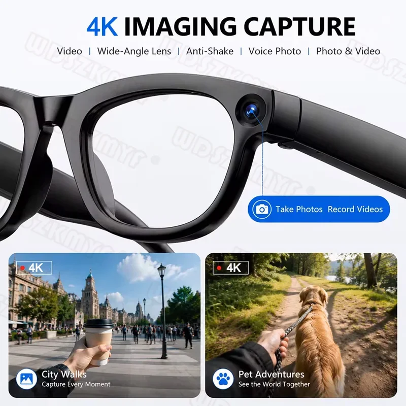 800W 4K Smart Glasses for Men And Women AI Intelligent Translation WiFi Transmission Photo & Video Recording Glasses Bluetooth view 2