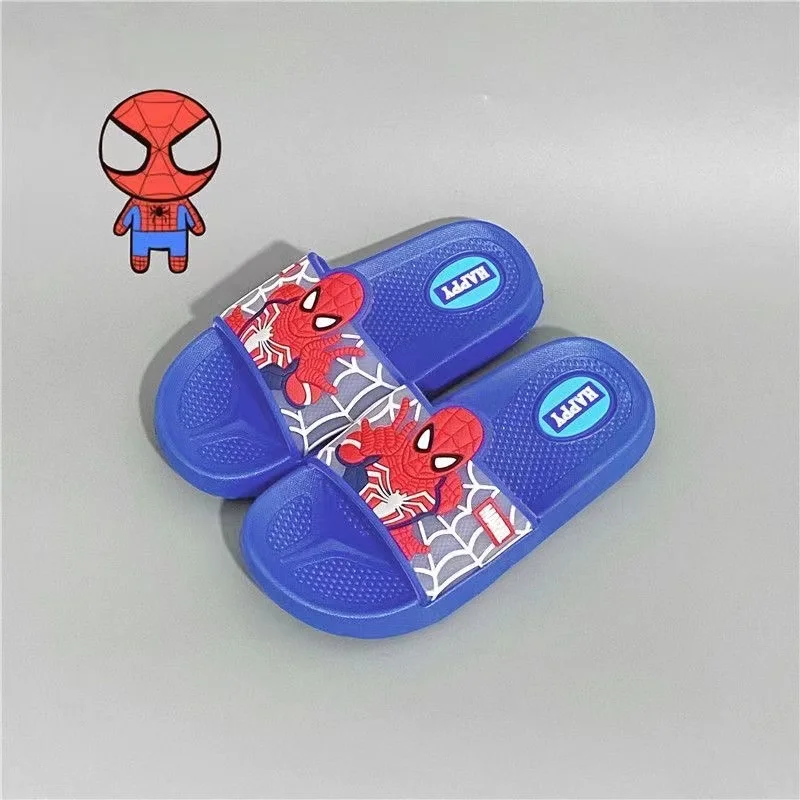 Estate bambini Cartoon Spiderman Print Baby Boy Girl pantofole bambini antiscivolo Soft House Slipper Indoor Outdoor Beach Shoes 22-35