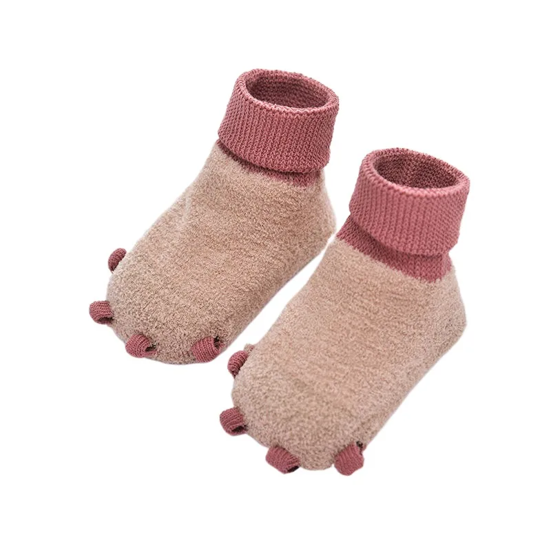 

Cute Soft Cotton Newborn Socks Little Paw Thick Non-slip Floor Socks Fluffy Casual Warm Warm Leg Socks Infant Winter Wear