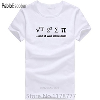 New Brand Men Cotton Short Sleeve I 8 Sum Pi And It Was Delicious ate pie geek Sci-Fi Nerd Gift Idea Adult  T-shirts T Shirts
