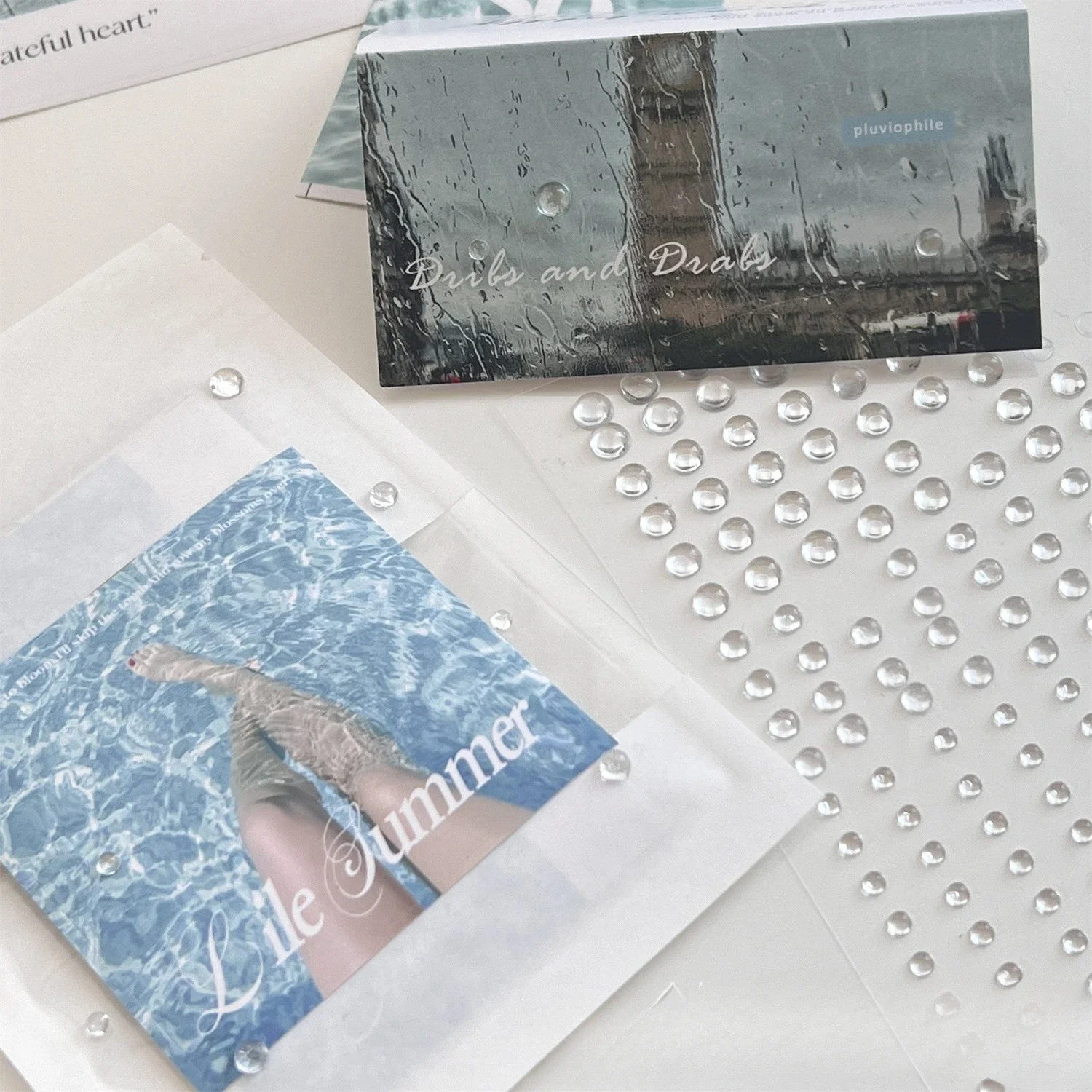 

162pcs/sheet Transparent Water Beads 3D Stickers for Phoneshell Eraphone Scrapbook Journal Photocards DIY Decora Material Patch