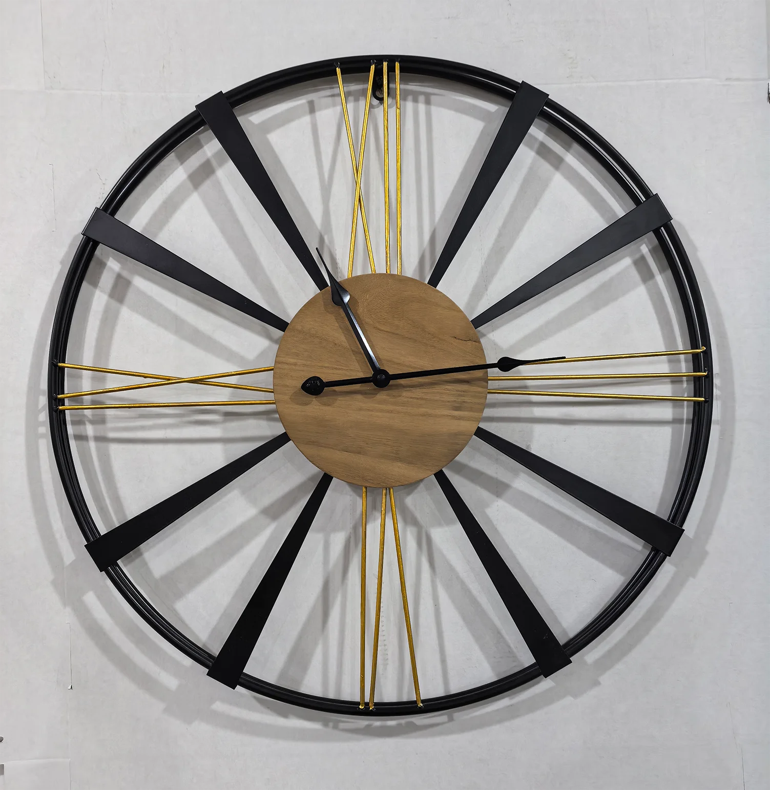 60 Rustic Large Customizable Modern Wall Iron Home Clock Luxury Living Room Decoration Dropshipping Metal Minimalist Watch