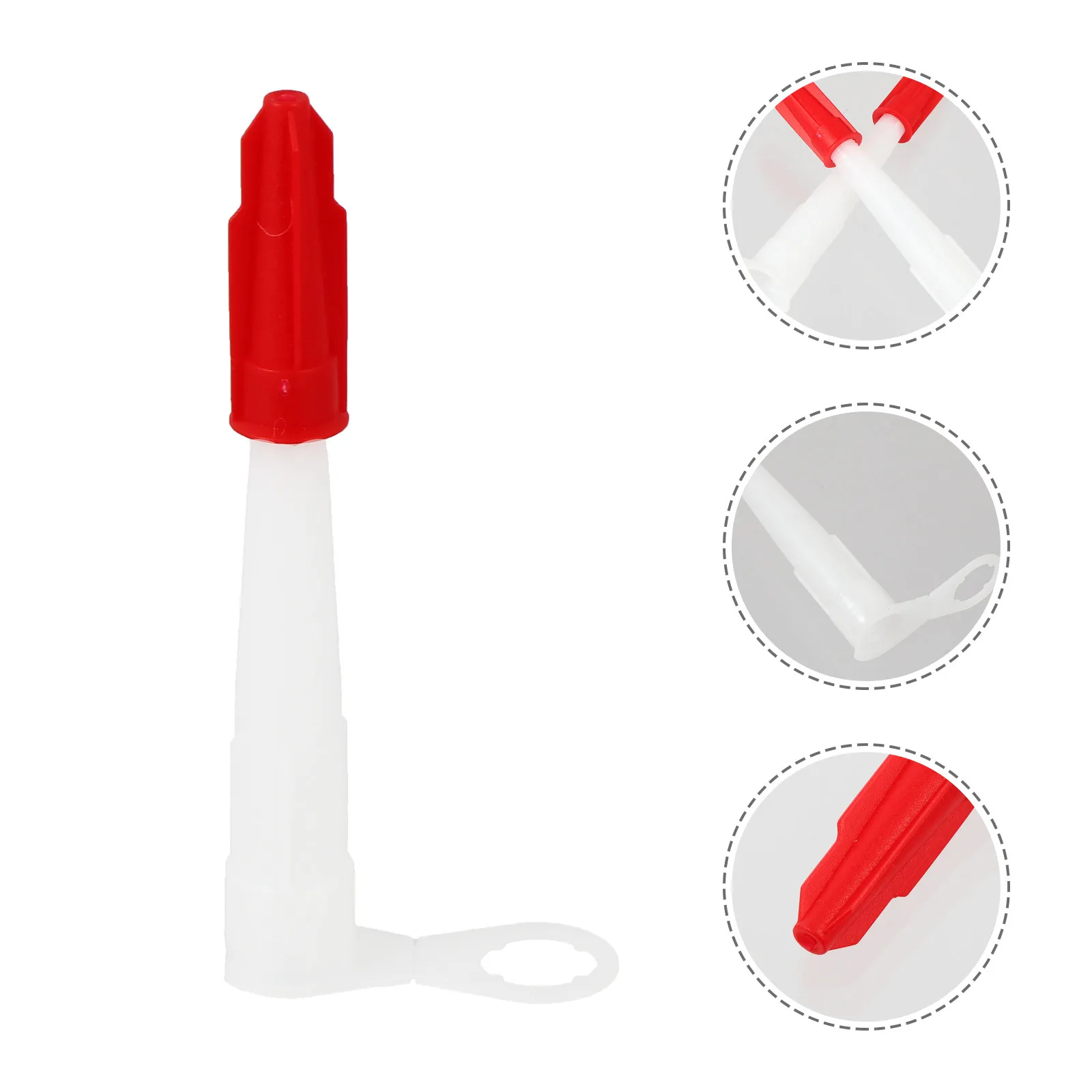 10Pcs Caulk Nozzle Kit High Hardness Flexible Resealable Screw Caps for Silicone Sealant Tube Repair Gap Wall Floor Sealant