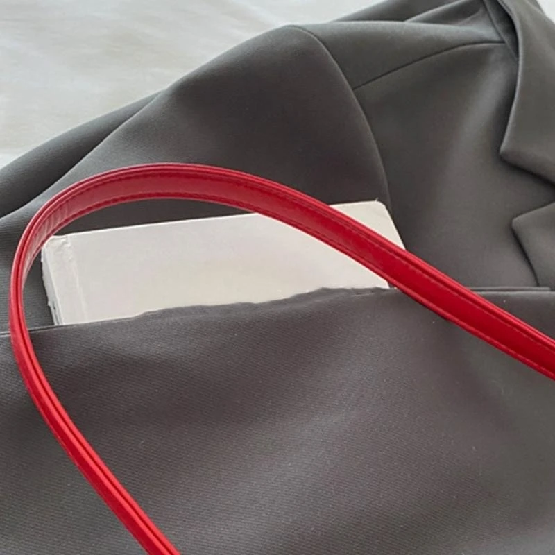 

G5AE Stylish PU Leather Handbag for Women Underarm Bags with Zippered Closure Shoulder Bag for Shopping and Social Gatherings