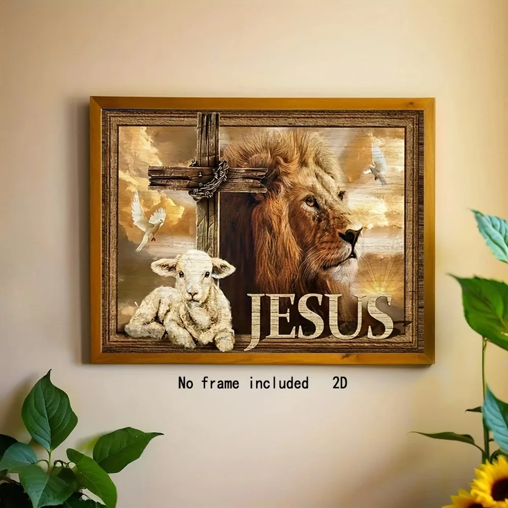 500/1000/1200/2000PCS Puzzle Lion and Lamb Religion Jigsaw DIY Modern Home Wall Decor Holiday Gifts Educational Gift