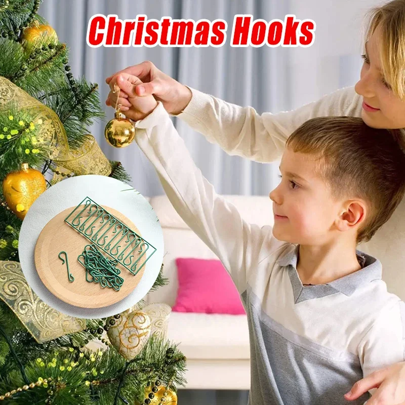 S shaped Christmas Tree Hook Xmas Tree Ornament Ball Mini plastic Shape Hook Christmas Ornament Hook Christmas Party Decoration