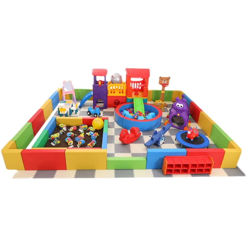 Children's soft fence playground Small family Naughty castle Equipment park Household indoor soft bag Ball pool guardrail