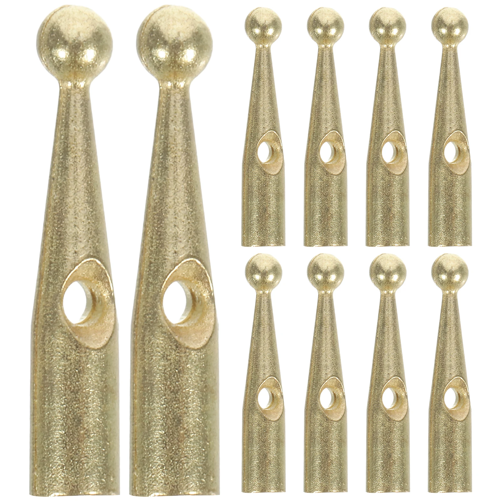 

10 Pcs Umbrella Tail Beads Metal Repair Parts 2 7mm Hole Golden Small Beads Durable Accessories Sunshade Supplies Folding