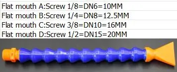 

Плоский шланг 38 мм, 3/8 л, винт, охлаждающая труба, шланг для искрового охлаждения, Пластиковые регулируемые шланги, гибкая труба для охлаждающей жидкости, струйная труба