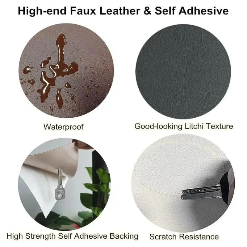 Selbstklebendes Leder-Reparaturband für Heimwerker – Ideal für Sofa, Motorrad, Autositz, Taschen und mehr – Detail 16