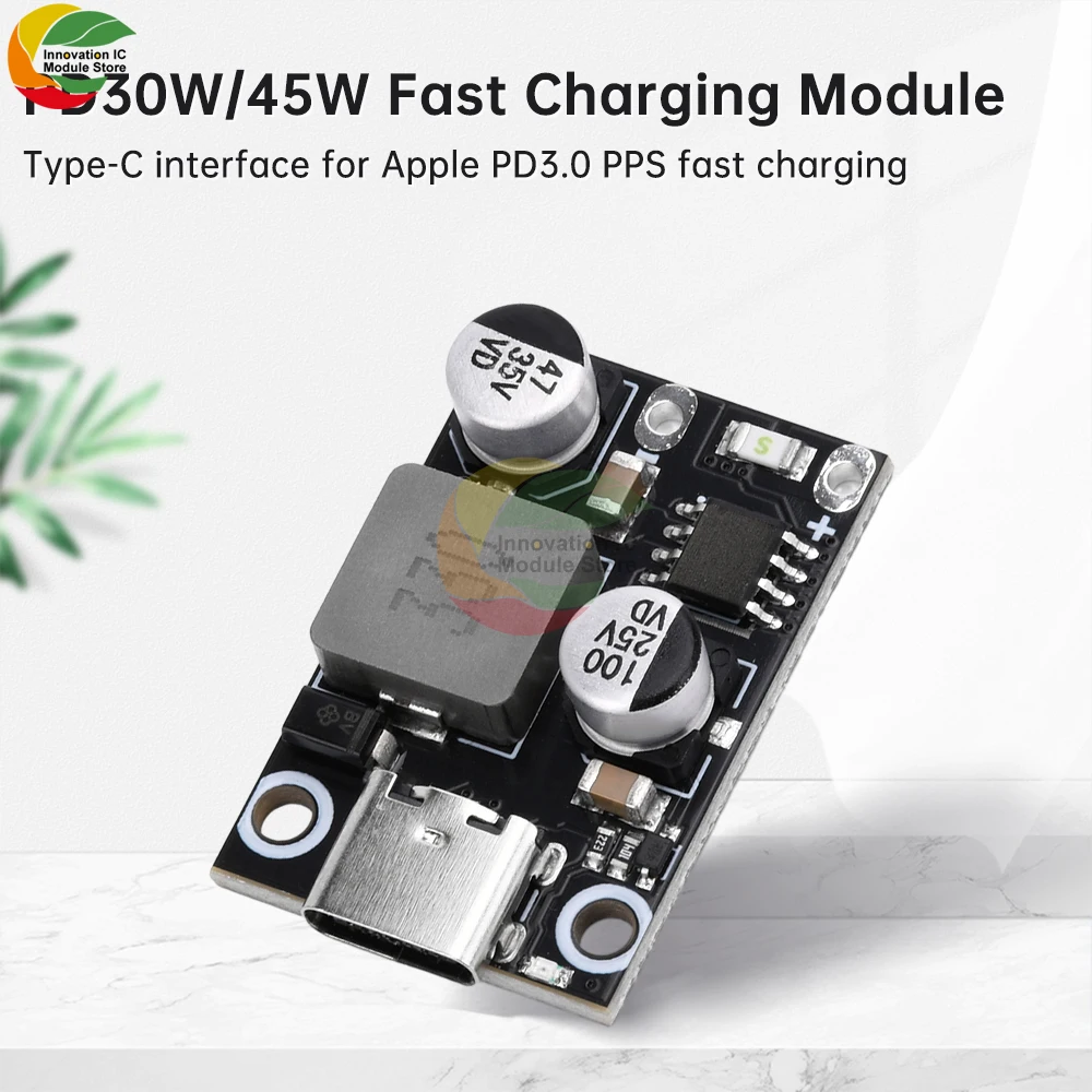 PD30W/45W Fast Charging Module Type-C Interface Apple PD3.0 PPS Fast Charging QC3.0 Huawei SCP Support VOOC