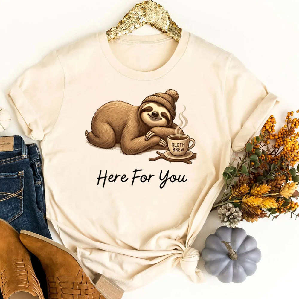 Sloth top tees femme emo summer dollette y2k t-shirt 80s japanese aesthetic