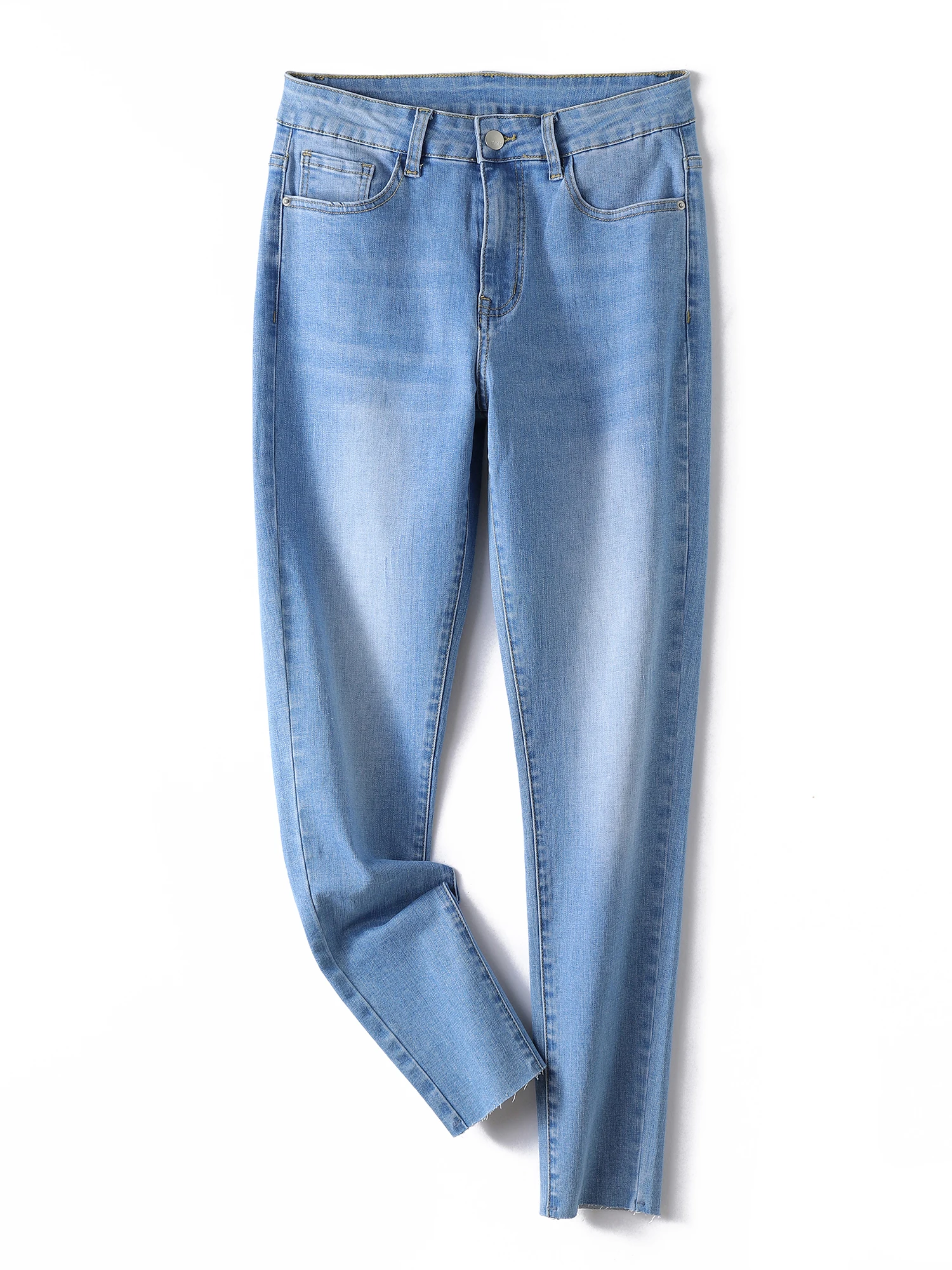 2023 Plus Size Pencil Jeans for Women Stretchy High Waist Skinny Jeans Women Denim Jeans for Mom Full Length Curvy 100 Kgs Jeans