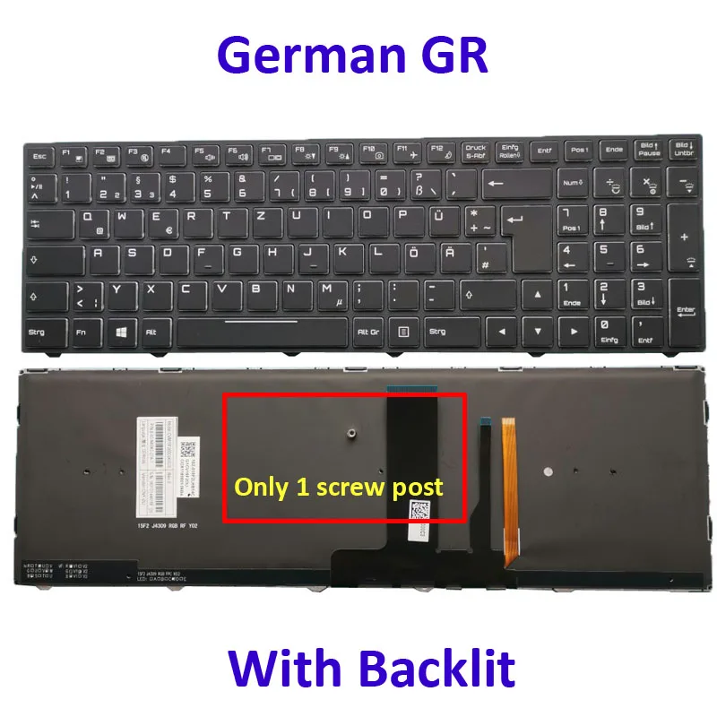 Original RGB Backlit Keyboard For Gigabyte Sabre 15 Sabre 17 CVM15F26D0J430J3 6-80-N85K0-07A-1 CVM15F26F0J430E 6-80-N85H0-061-1