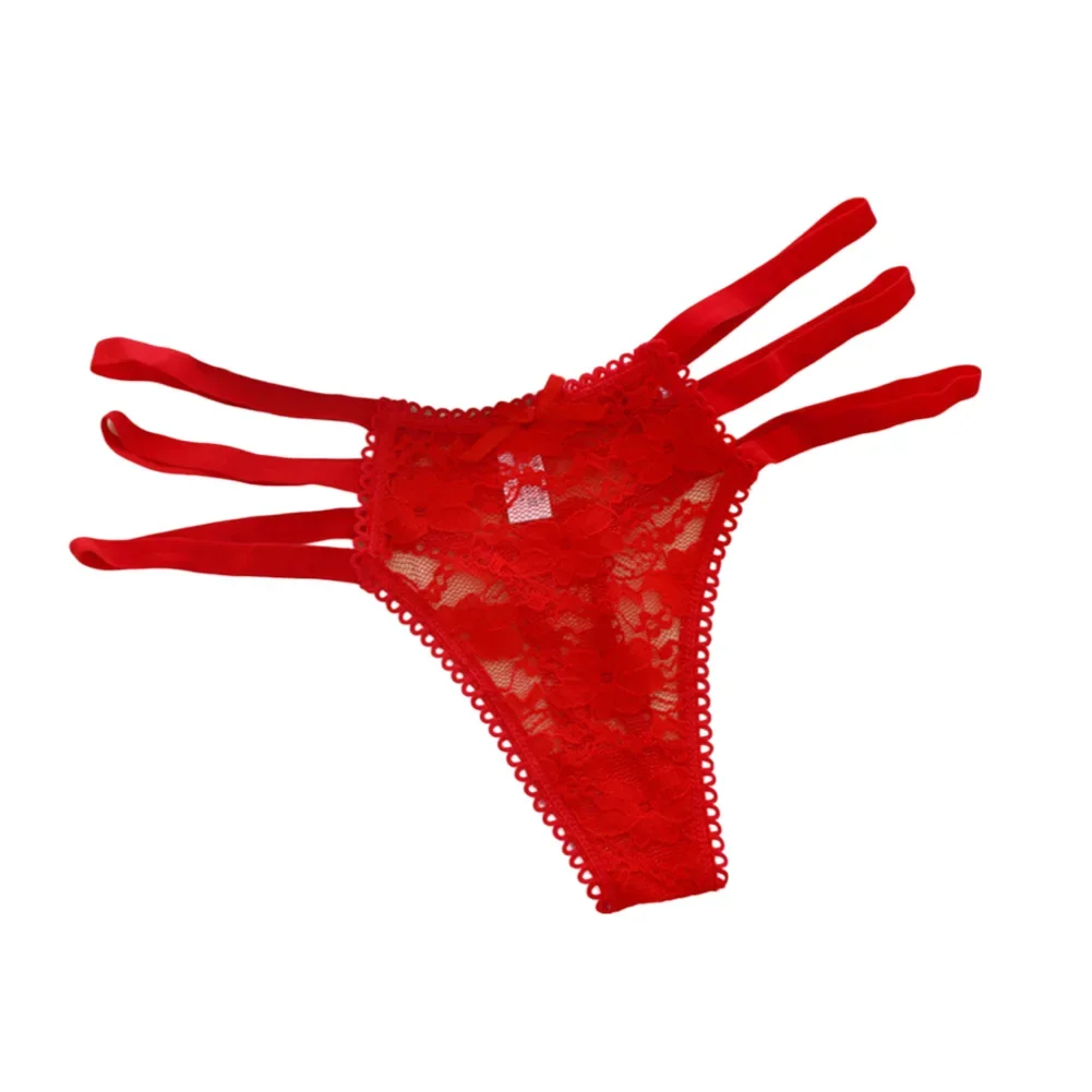 

Low Waist Seamless Underwear Hollow Thin Straps Blue Sexy Thong Low-waist Style Quick-drying Fabric Casual Wear