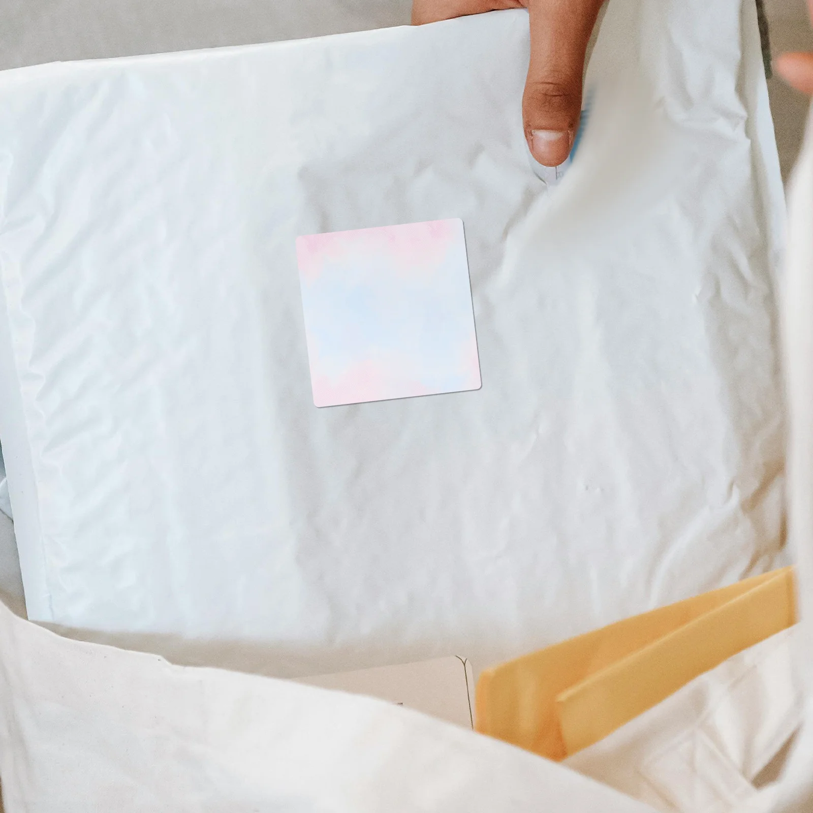 

150 Sheets 50x50mm Colorful Thermal Labels Stickers Adhesive Price Tags Name Labels Square Gradient Waterproof Anti for Office