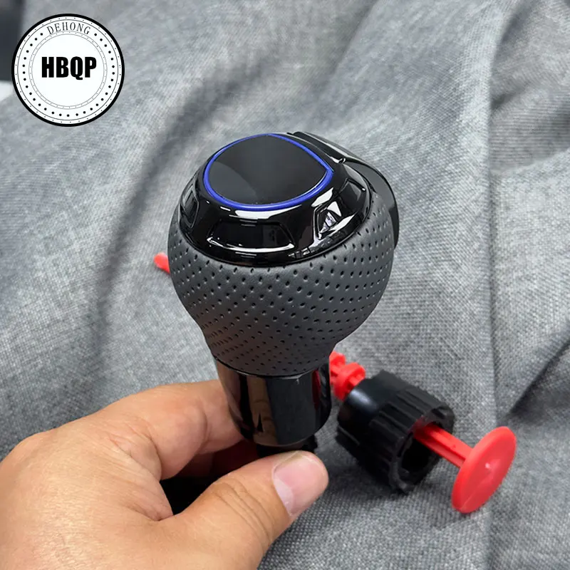 

1PCS Automotive DIY Refit Black Carbon Fiber Gear Shift Knob Ball with Red Ring Circle and Logo