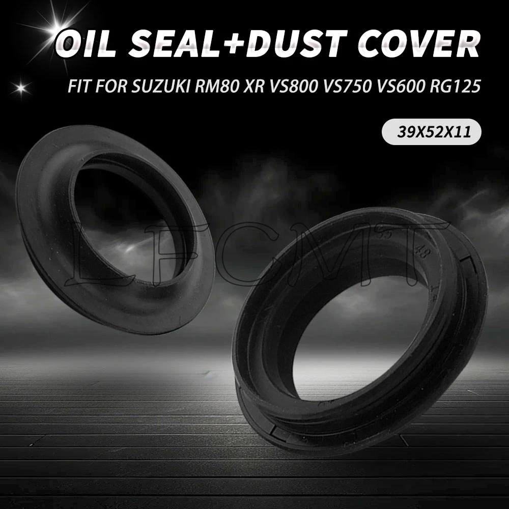 

39x52x11 Front Fork Damper Oil Seal 39 52 Dust Cover Fit for Suzuki RG125 RM80 XR VS600 VS750 VS800 /GL VL800 Intruder Volusia
