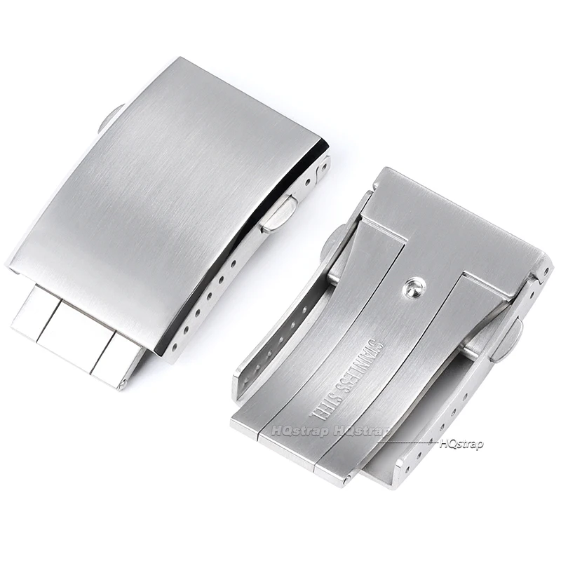 Solid Stainless Steel Watchband Clasp for Seiko Extended Double Push Butterfly Buckle 18mmm 20mm 22mm Folding Clasp Accessories