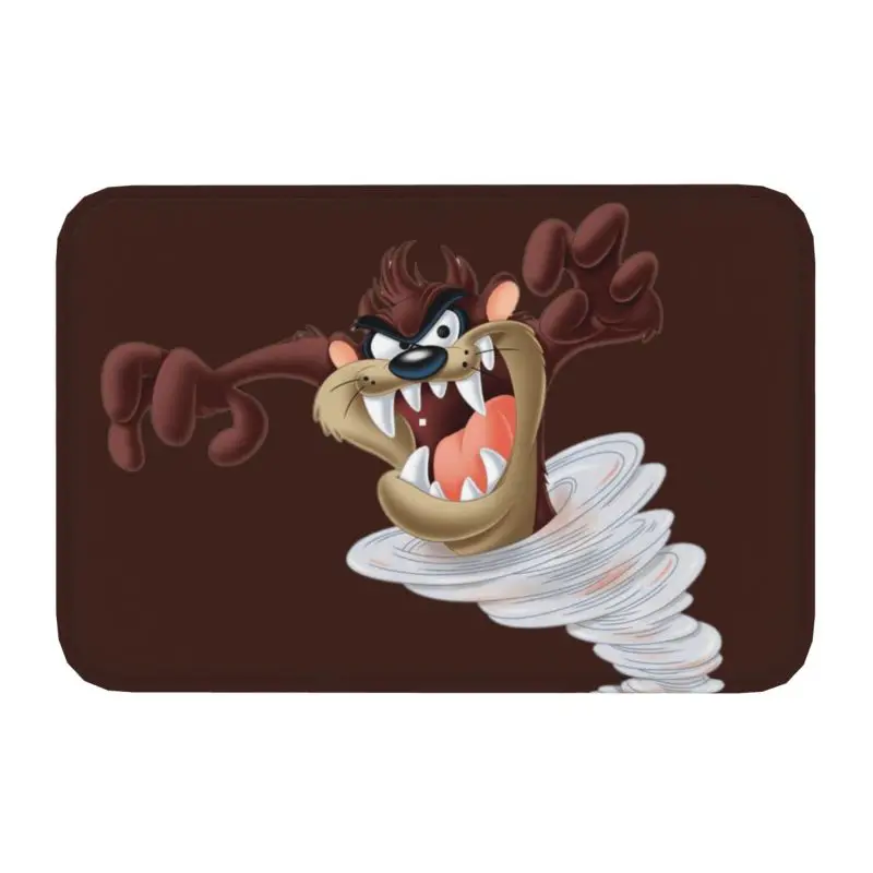 Tasmanian Devil Front Door Mat Anti-Slip Outdoor Quick Dry Taz Cartoon Comic Doormat Floor Bathroom Entrance Rug Carpet