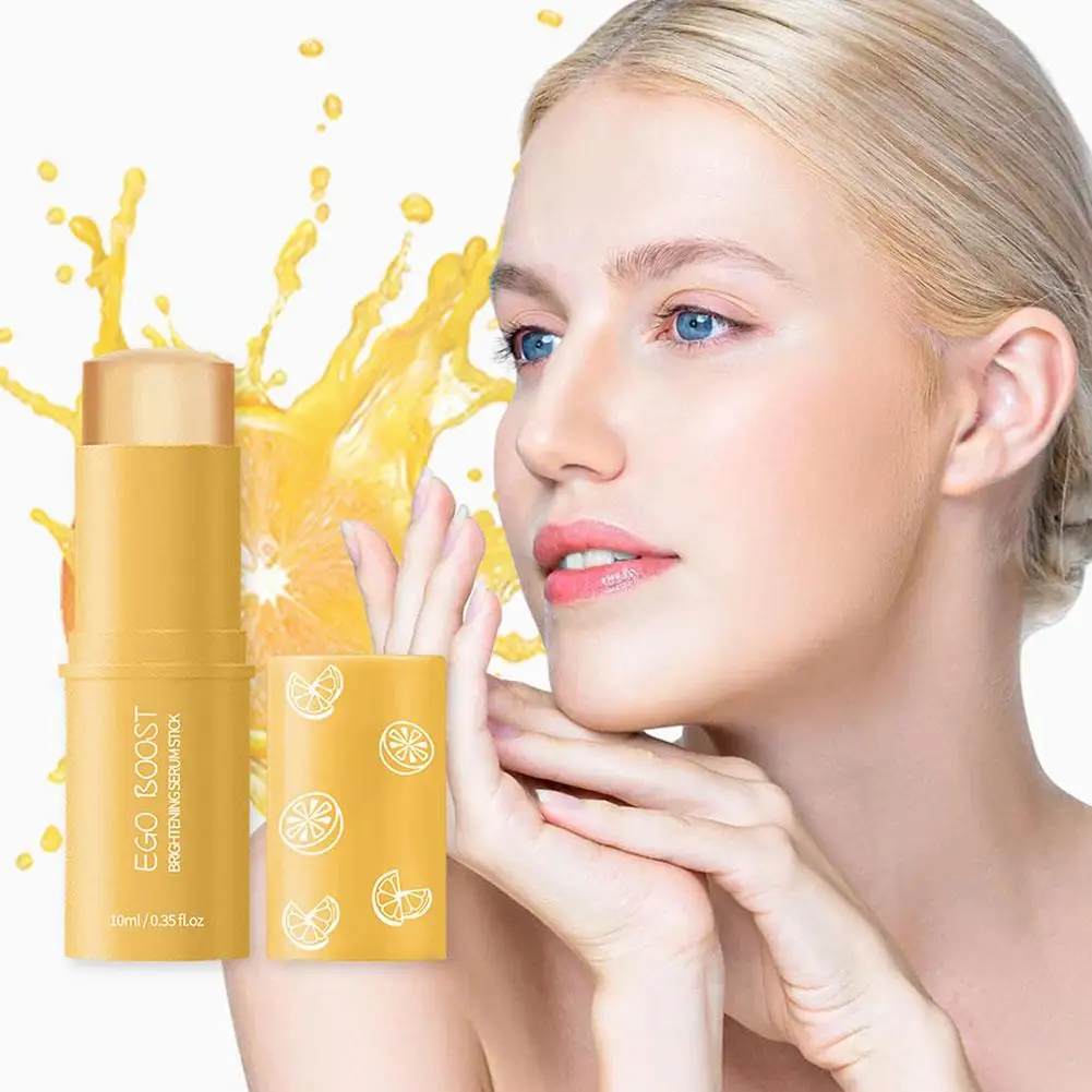 

Solid Brightening Essence Stick Lightweight Hydrating Formula for Radiant Look Dry Skin Comfort On-The-Go Care 8g Skin Care