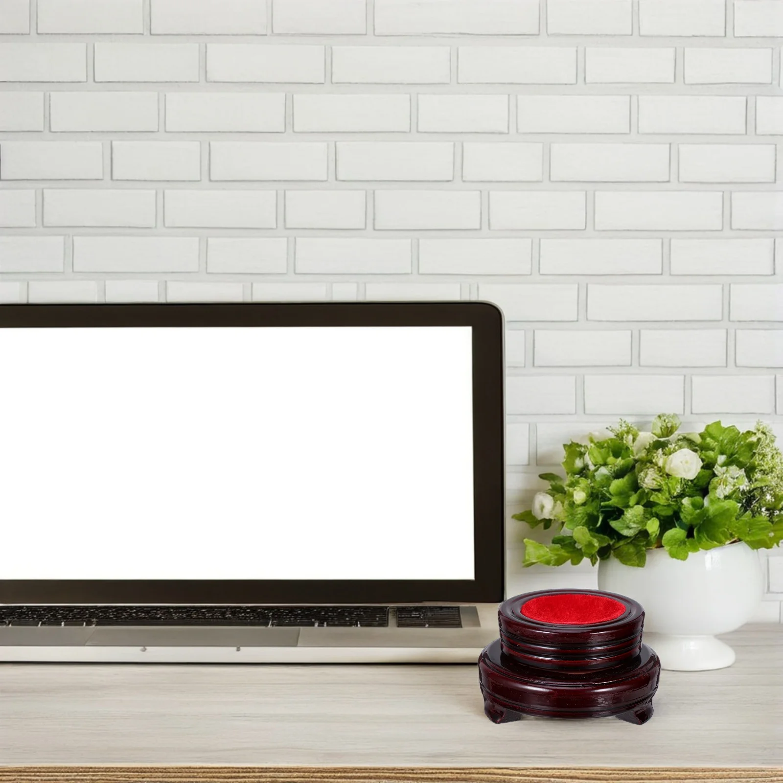 

Double-Layer Rotating Wooden Crystal Ball Stand Designed for 8-10cm Sphere Display Bonsai Pedestal Crystal Holder Base