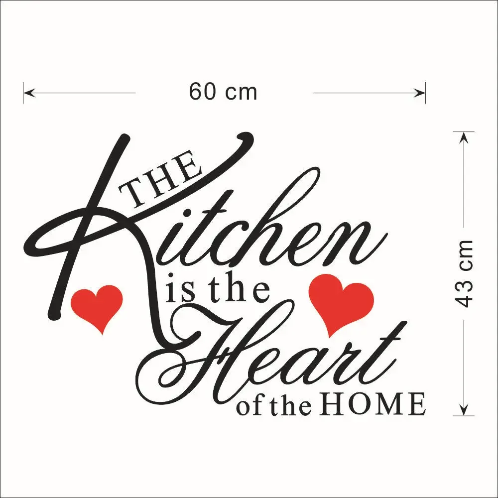 Vinyl Wall Stickers for Kitchen, English Quote, Home Decor, Art Decorative Stickers, PVC Dining Room, Bar