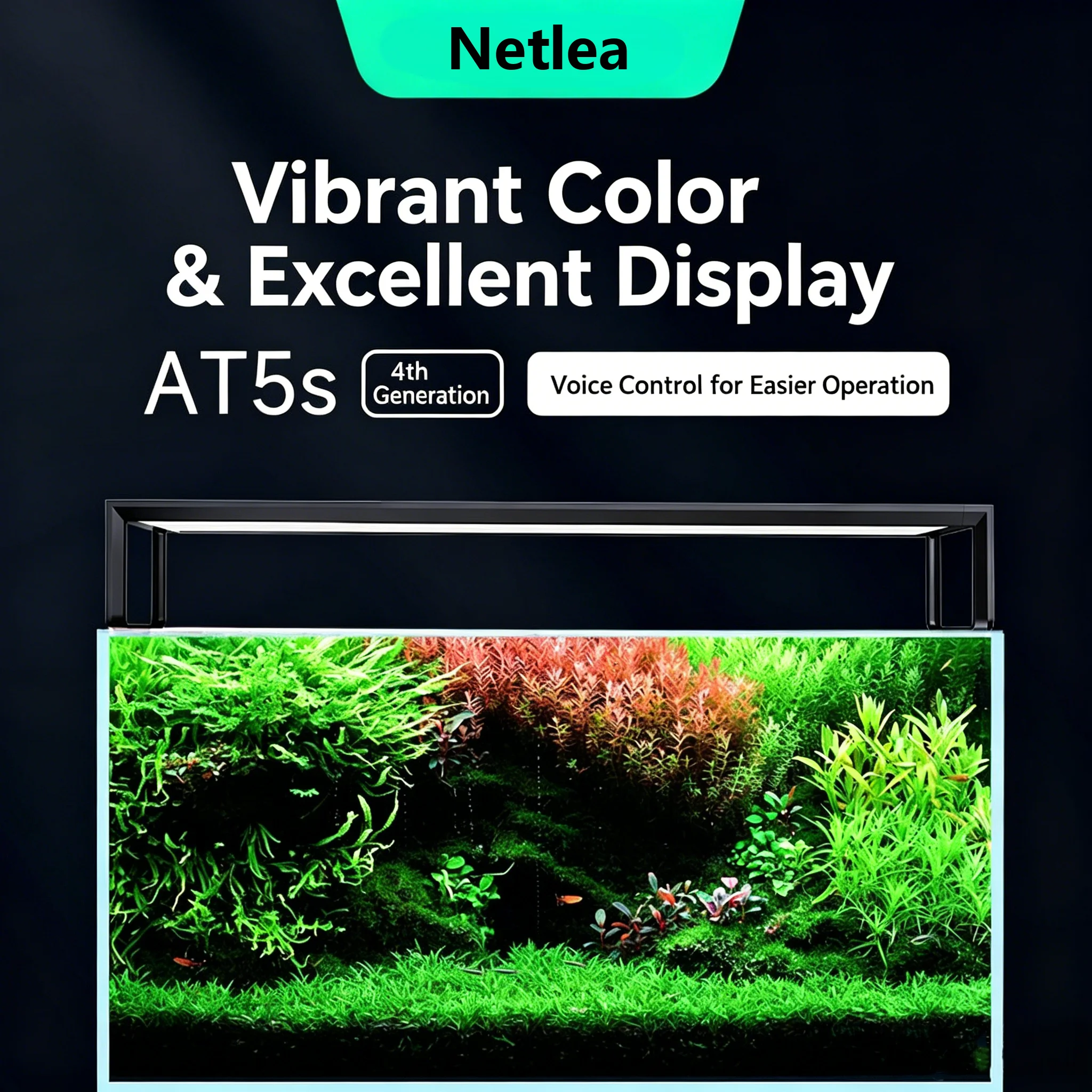 NETLEA Aquatic Plant Lamp AT5S 4th Generation Professional Full-Spectrum LED Telescopic Aquarium Lamp Dedicated Plant Fill Light