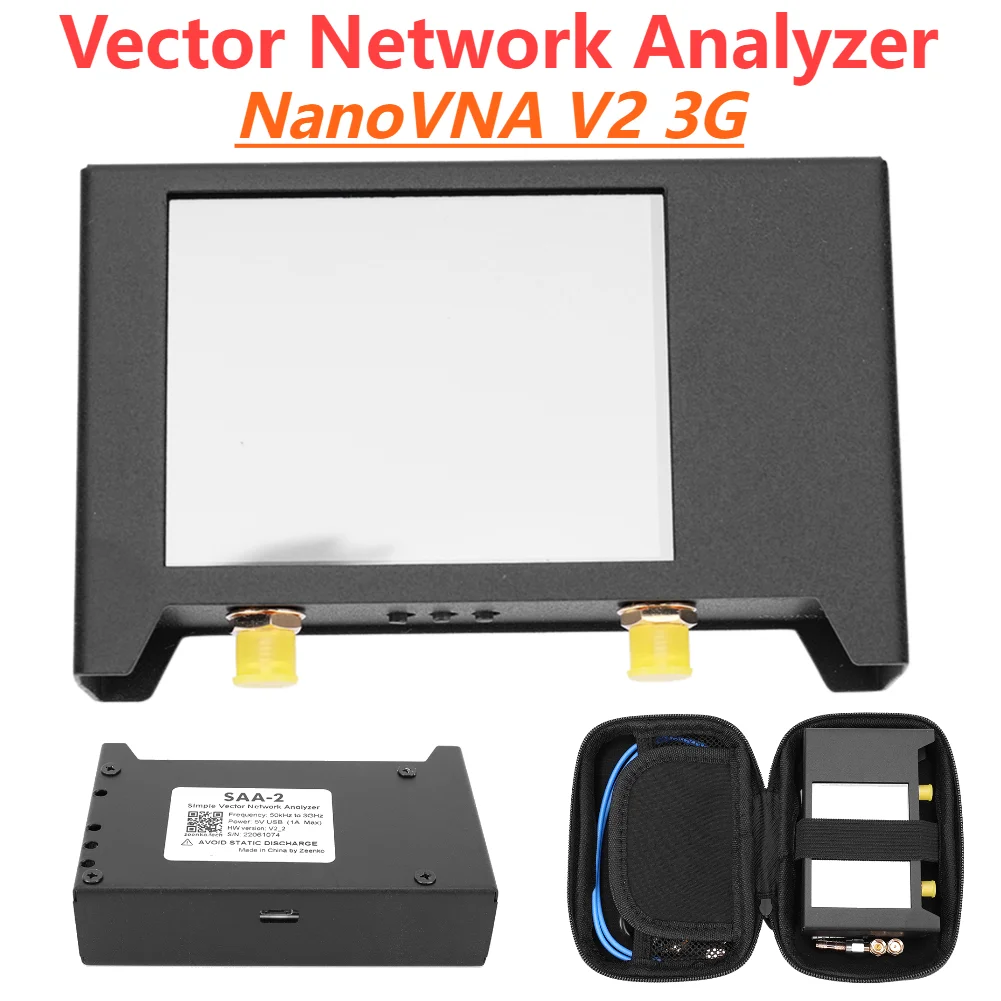 

NanoVNA V2 Vector Network Analyzer 50kHz-3GHz SAA-2 HF VHF UHF VNA 2.8Inch Display Handheld VNA Analyzer Built 2000mAh Battery