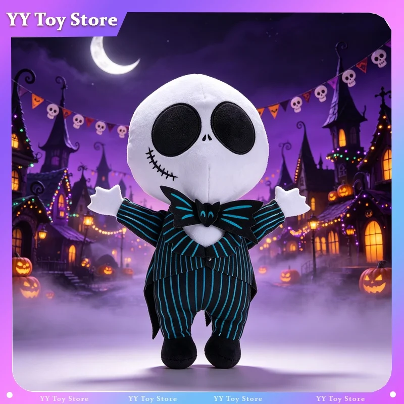 Nuevo Peluche de Jack Skellington de Pesadilla Antes de Navidad, Muñeco de Peluche Suave, Colección de Adornos, Regalos de Halloween y Navidad