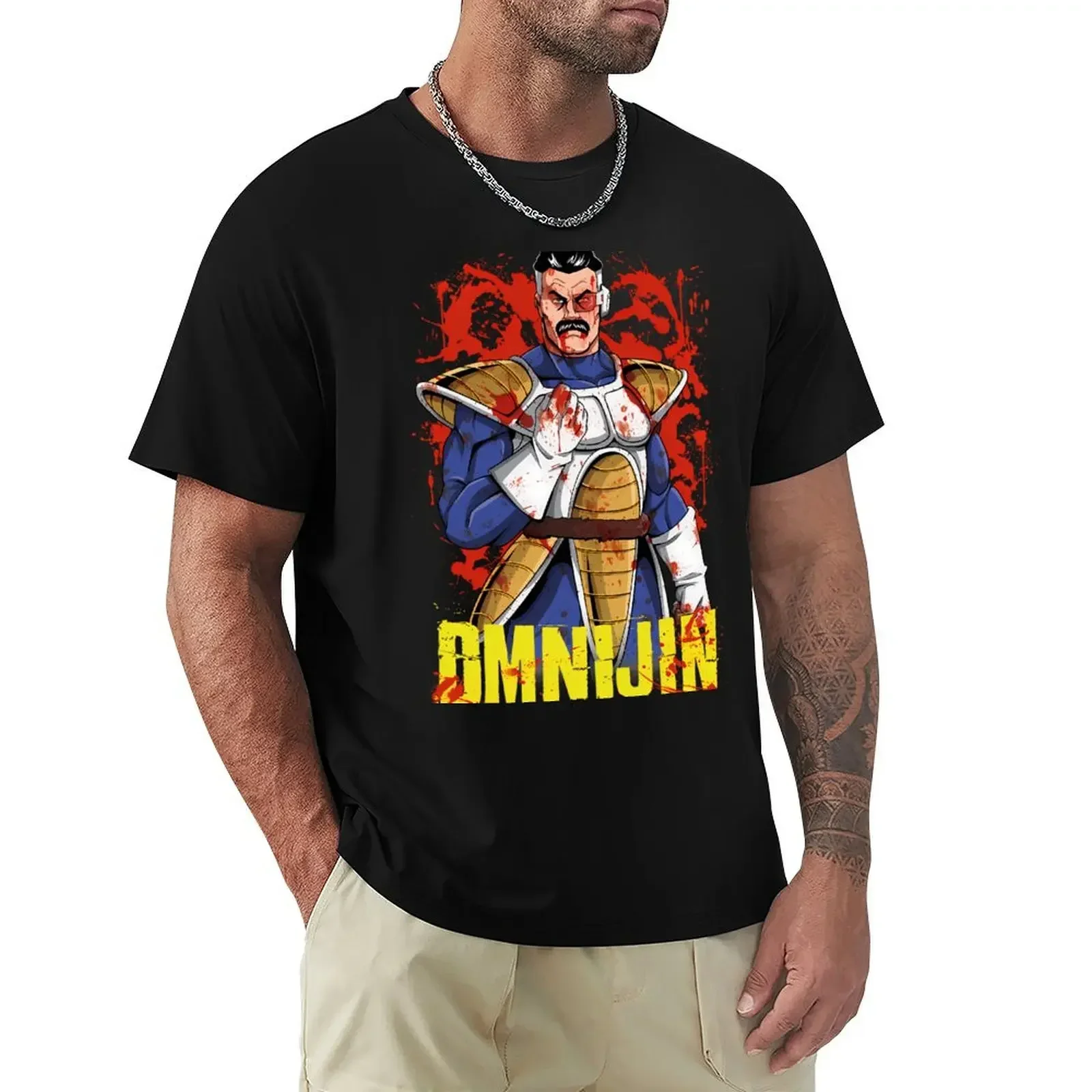 Omniman Saiyajin T-shirt aesthetic clothes oversized t shirts men clothing funny vintage graphic Summer fashion Arrival Cotton