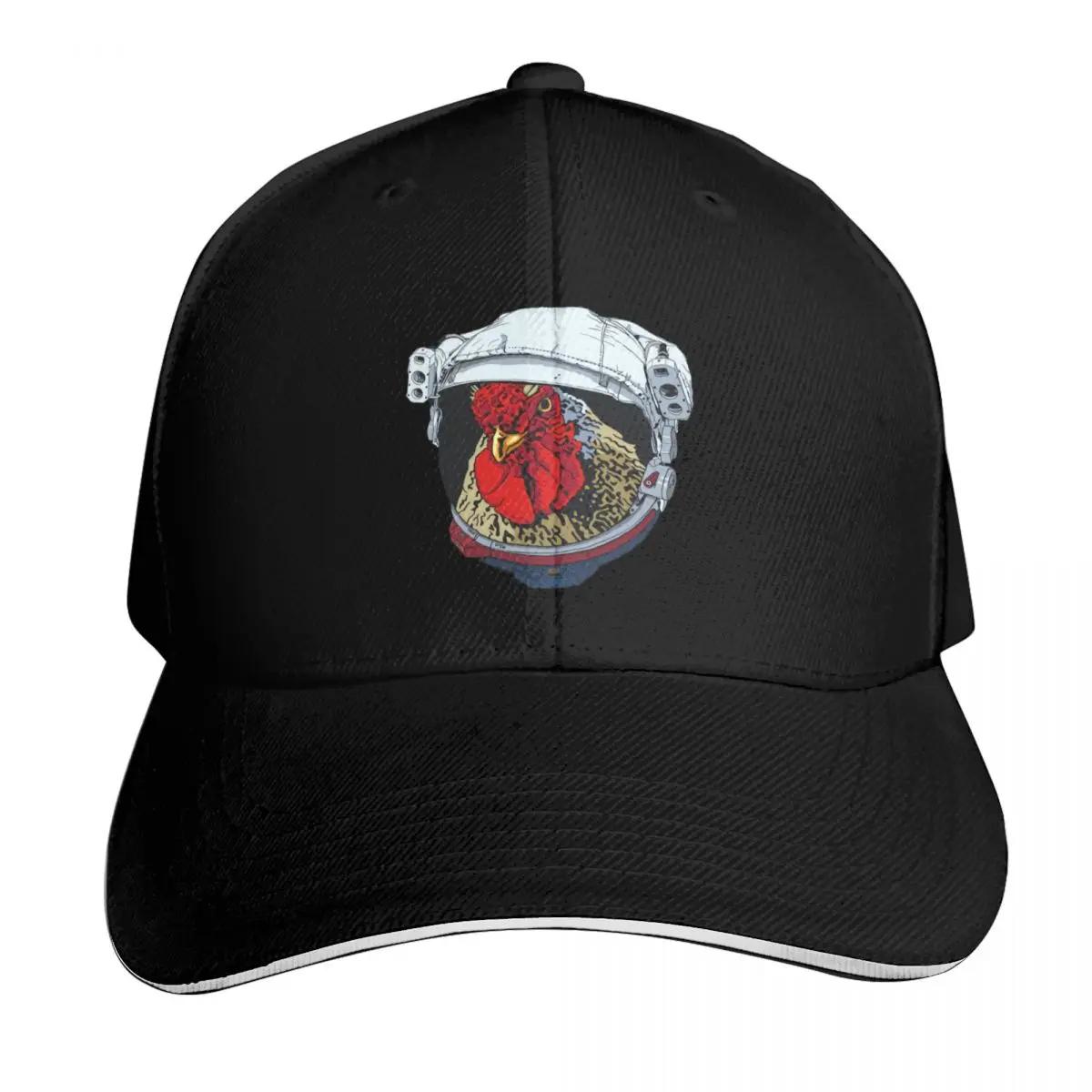 Chicken 4: Astronaut (2022) Baseball Cap Six Panel Structured Crown Sun Protection UPF 50+ Breathable Mesh Back
