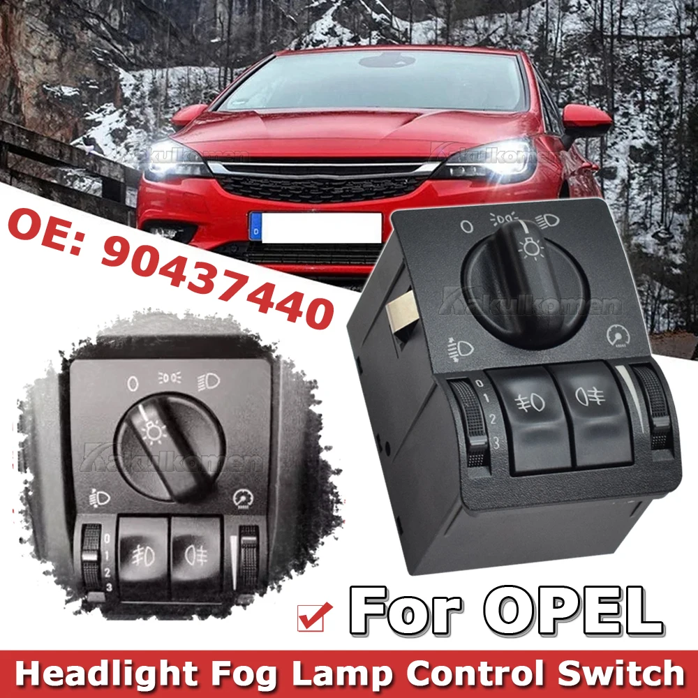 Auto Main Light Switch Headlight Fog Lamp Main Light Switch Control 6240097 90437440 for Opel Astra G Zafira A Vectra B