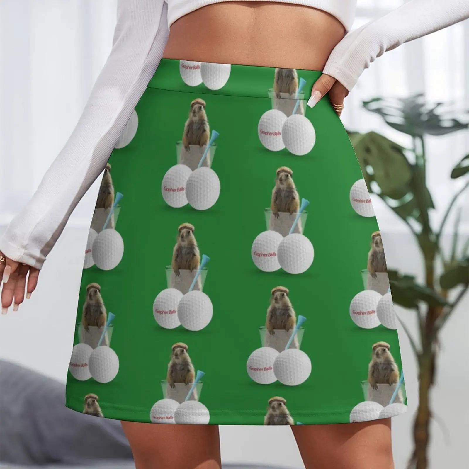 Gopher Balls Mini Skirt School skirt Female dress Mini Skirt