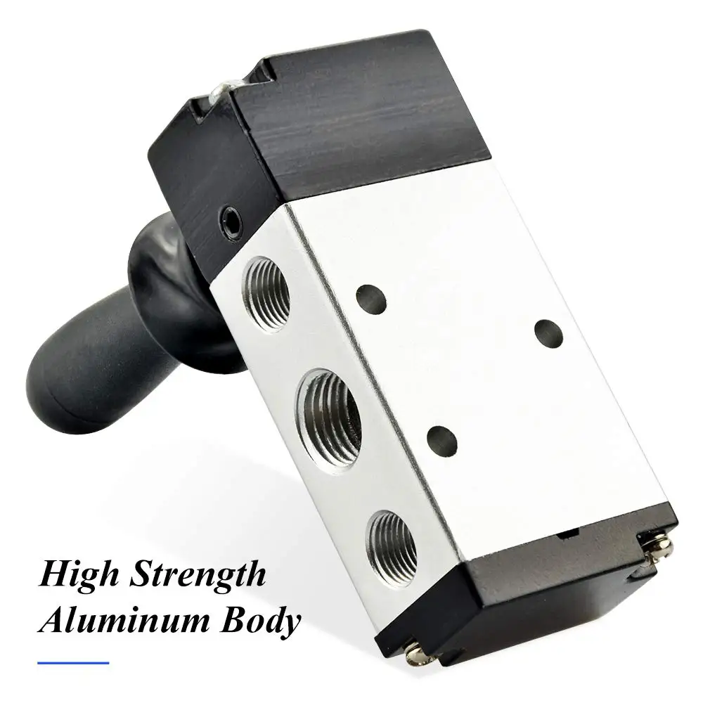 4H Aluminum Alloy Manual Operated Pneumatic Component Hand Control Pull Valve