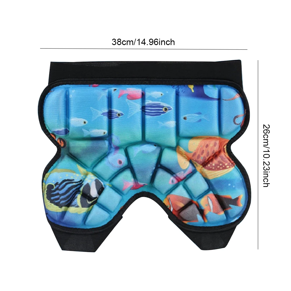 Kids Butt Pad Protective Butt Pad Breathable 3D Snowboard Padded Mat Anti Slip Hip Protection Short for Outdoor Skating Training