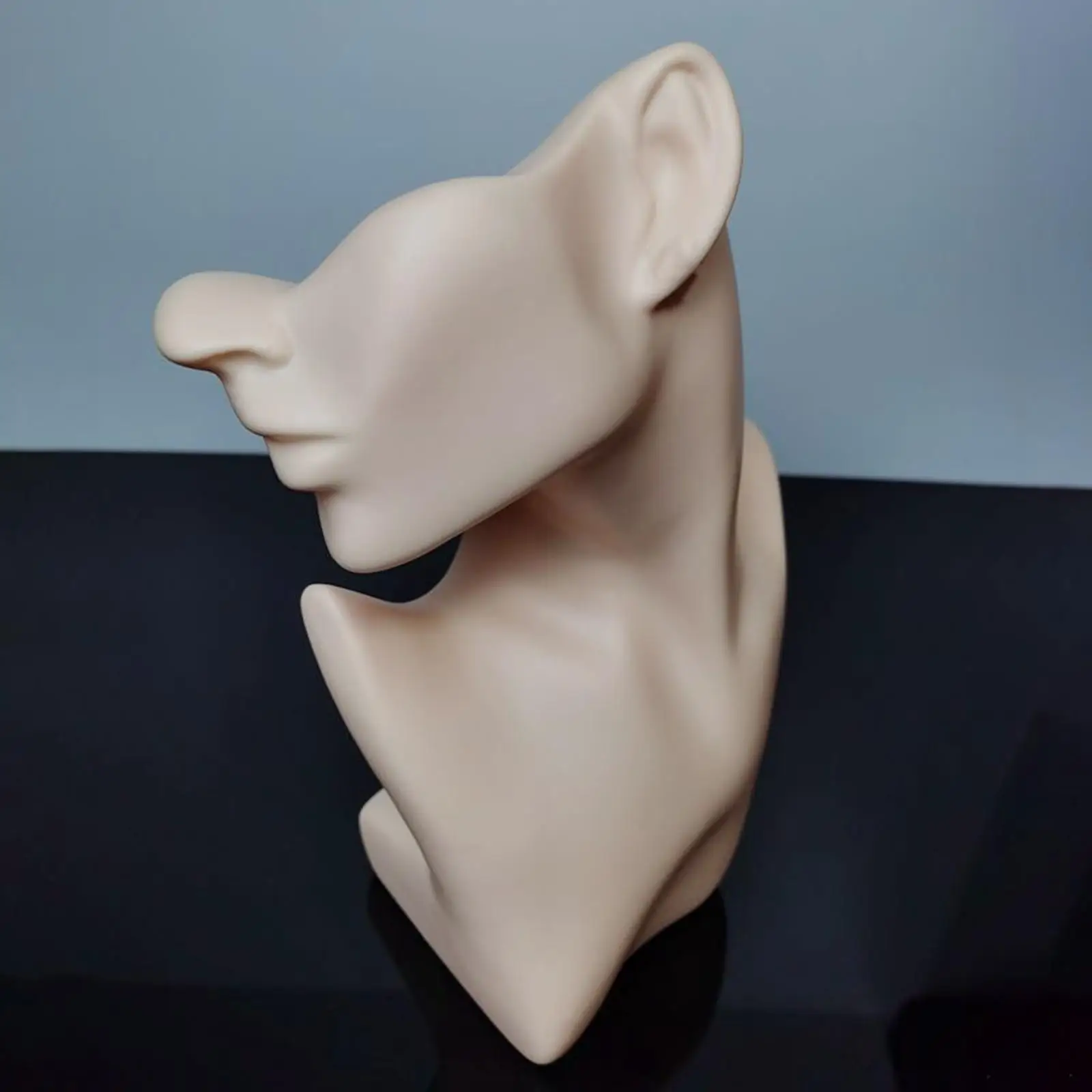 PVC Mannequin Head Jewelry Display Stand for Necklace Earring Pendant Organizer Holder Shop Window
