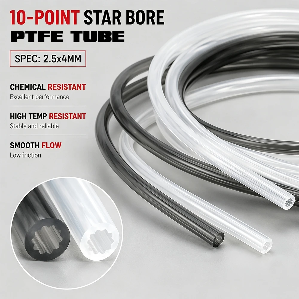 PTFE Tubing ID2.5mm OD4mm Anti Corrosion Filament Guide Pipe for Hotend Extruder DIY Modified 3D Printer Replacement Accessories