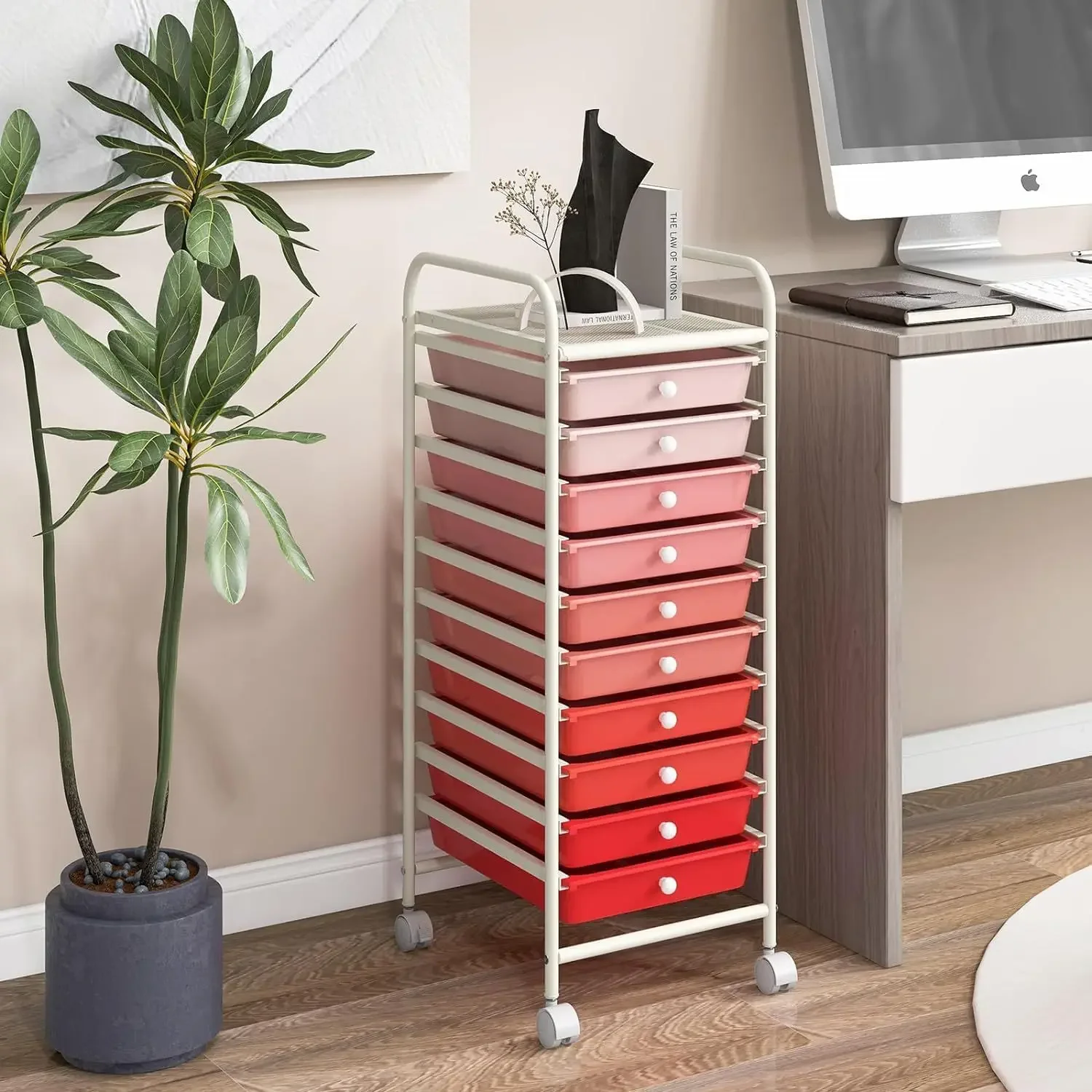 Shelf Household Multi-layer Storage Cart Storage Rack Large Capacity Multifunctional Cart Shelf