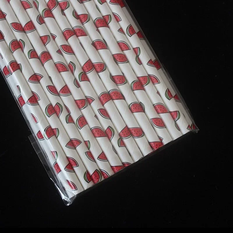 

Pineapple Watermelon Lemon Cherry Funny Drinking Paper Straw Party Cosplay Wedding Birthday