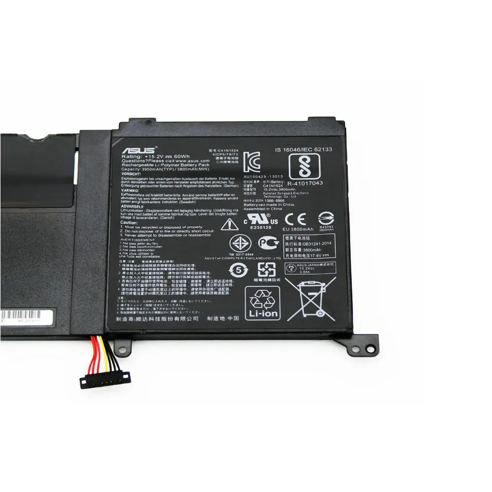 NEW C41N1524 Laptop Battery For Asus Zenbook Pro UX501VW UX501JW G501VW N501VW-2B N501VW G501VW-FY081T N501JW-2B G60V