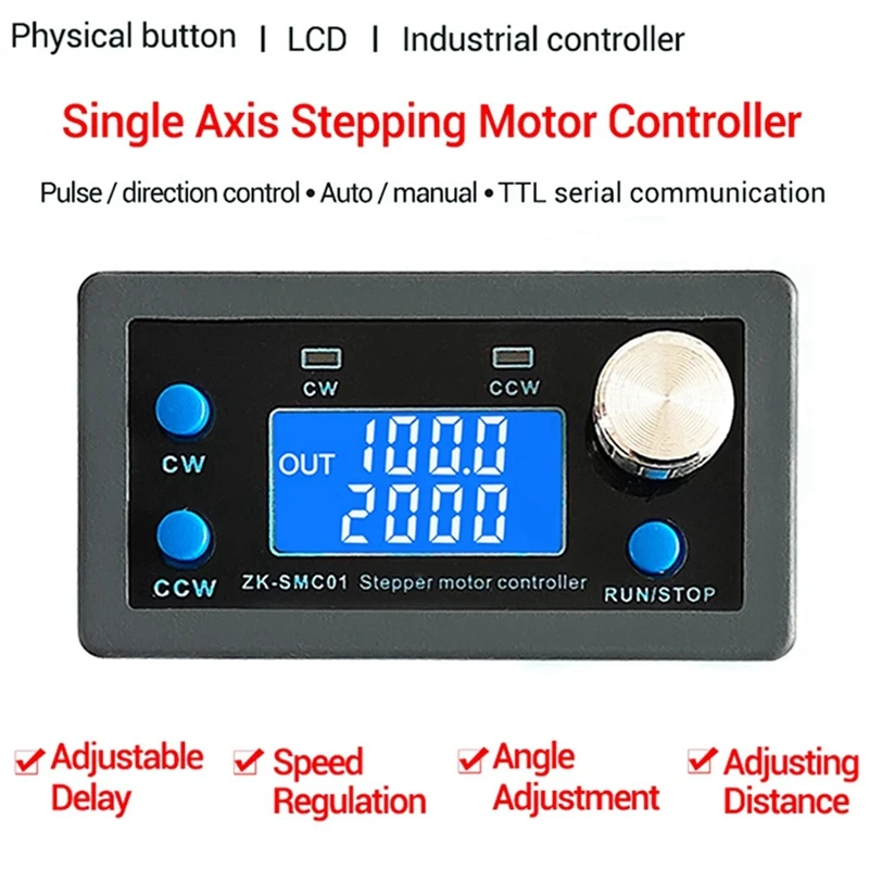 New ZK-SMC01 Stepper Motor Driver And Controller DC 5-30V Reverse Pulse Speed Control Board Programmable PLC Serial