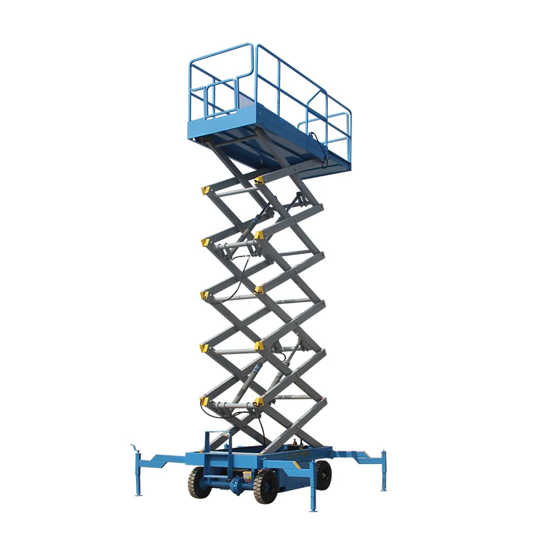 Aisle Rack Maintenance Scissor Lifter Lifting Platform Compact Body For Narrow Logistics Warehouse Working