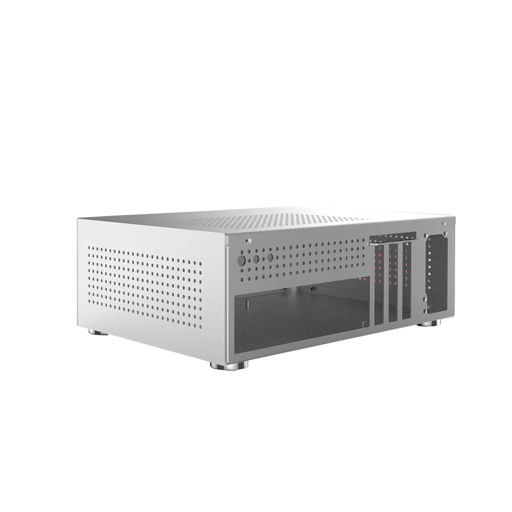 RGEEK OEM Custom PC Cpu Cabinet Casing Office Desktop Mini Integrated Display Chassis Itx 1U Power Supply Computer Case