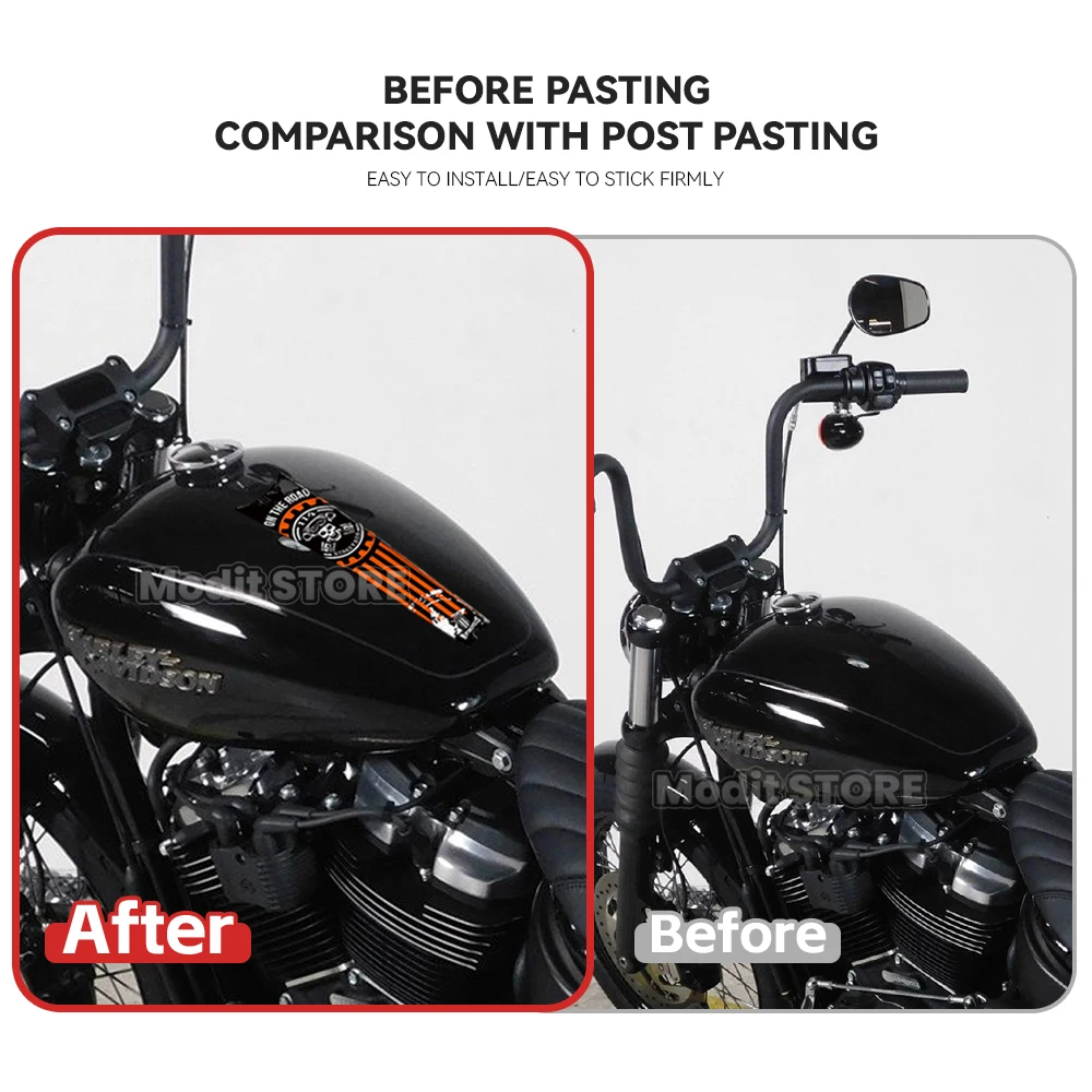 Motorfiets Voor Harley Davidson Street Bob Fxbb 107 M8 Tank Knie Pad Decals Beschermer Zijgrepen Gas Stookolie Kit Stickers