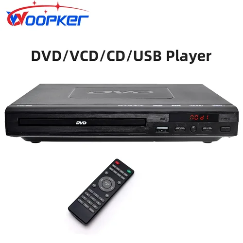 Imagen 1 del producto Woopker-reproductor de DVD-225, reproductor de discos de TV Digital de múltiples regiones, compatible con DVD, CD, MP3, MP4, VCD, sistema de cine en casa USB