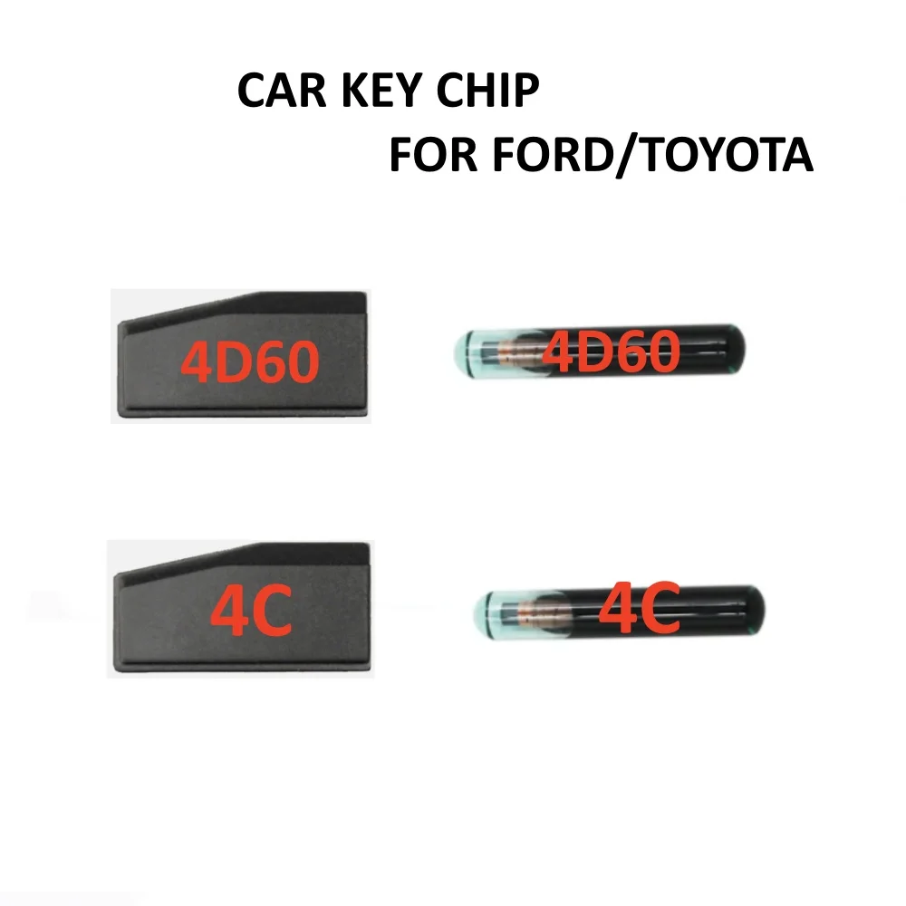 10pcs TEX ID4C 4D60 carbon / Glass Chip ( After Market ) 4C 4D60 Car Key transponder Chip for Ford for Toyota for Mazda