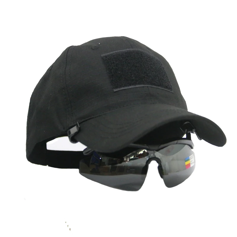 Tactical Goggles Cap Outdoor Sports Glasses Polarized Sunglasses Hat